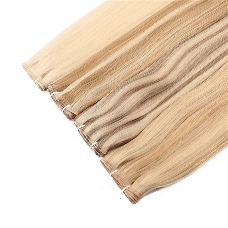 Thick End Soft Flat Weft Unprocessed Cuticle Aligned Virgin Hair Flat Weft Hair Extensions